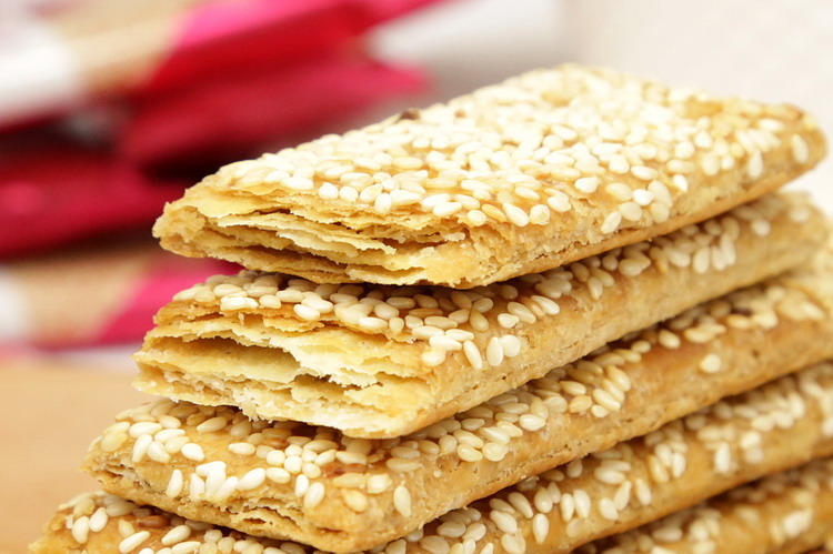 苏琪 很酥的无蔗糖芝麻脆饼200g芝麻饼千层酥饼干糖