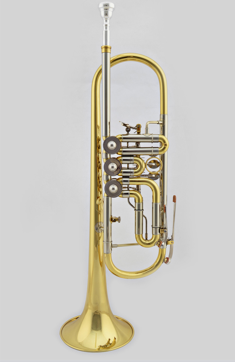 津宝小号jbtr-440g 小号乐器 扁键小号专业专业小号三按键