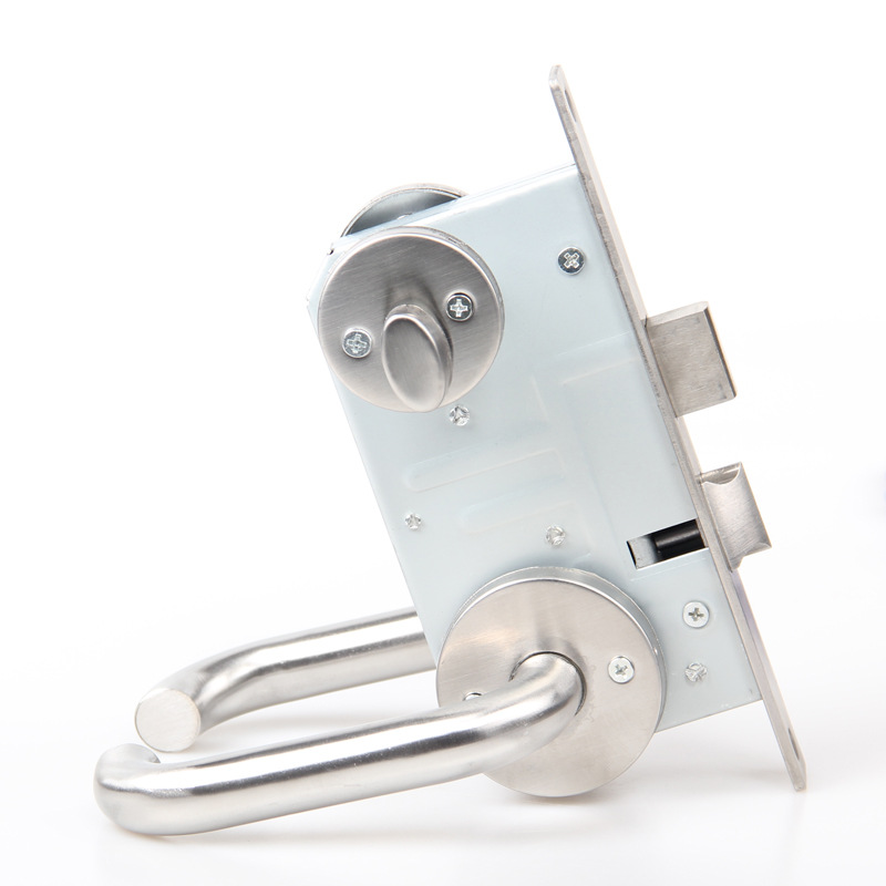 玥玛劳保安防单开/互开 304不锈钢防火门锁 全套消防门锁锁体过道锁