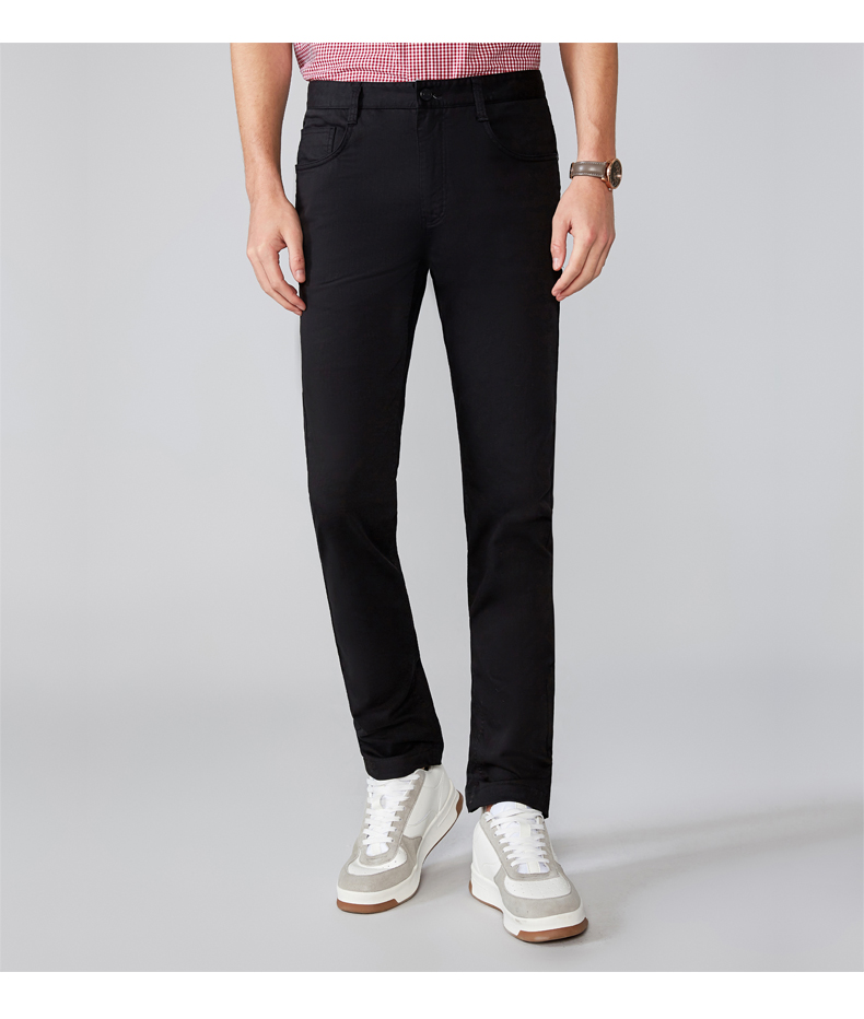 九牧王男裤2020夏季青年修身休闲裤男商务休闲弹力裤子男