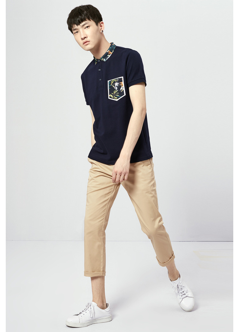 gxgjeans男装夏季男士个性时尚休闲短袖polo衫