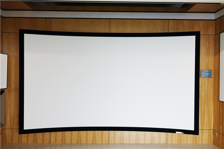 经科jk画框投影幕布中边框h3-fl/cw2弧形背投软幕96寸16:10