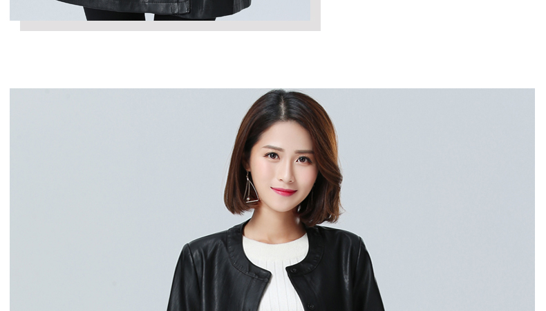 曼妮(zmany)女士皮衣 mtiny皮衣女中长款pu皮外套春装新款韩版长袖