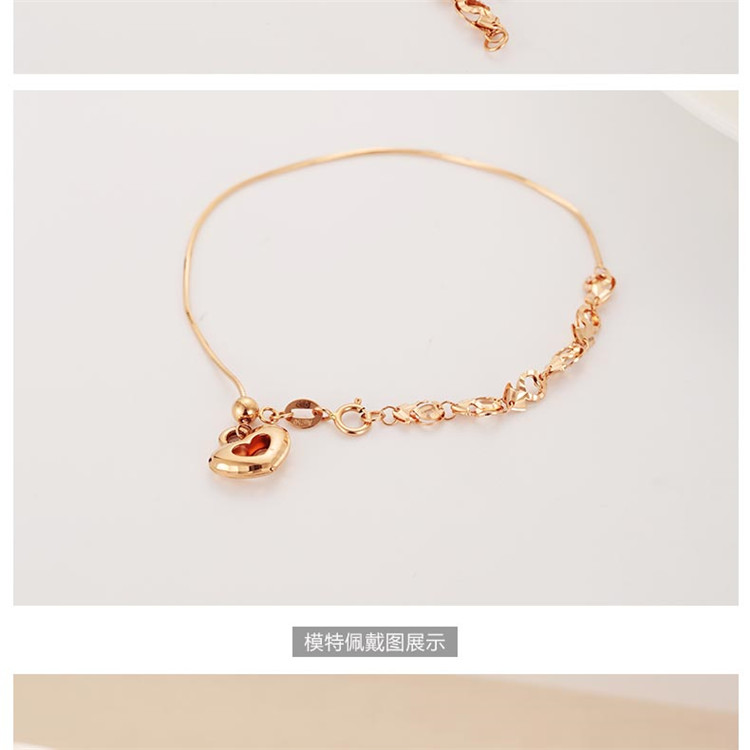 张万福珠宝 心片手链 18k玫瑰金ds-ksl1001 精美女士手链