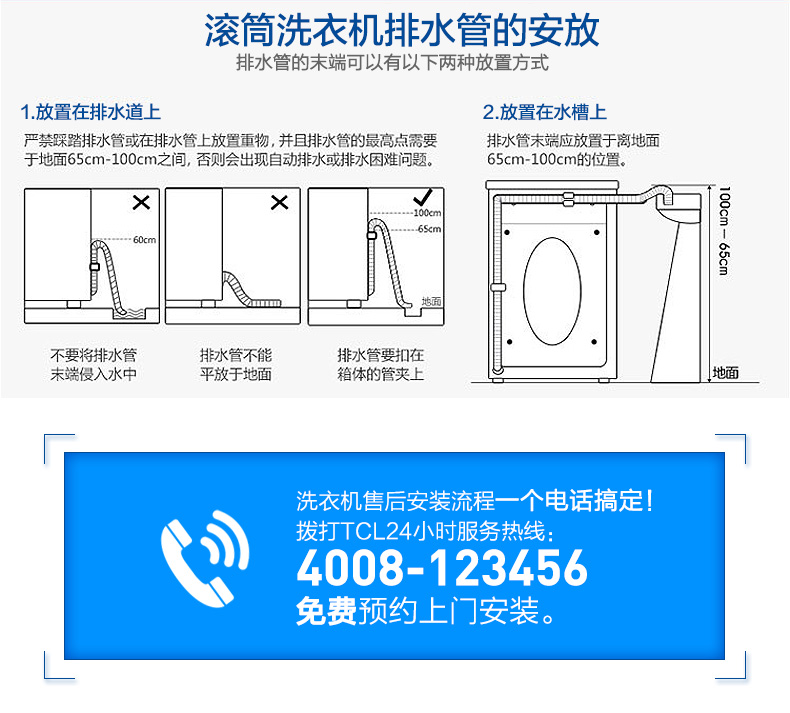 tcl洗衣机水管安装图解图片