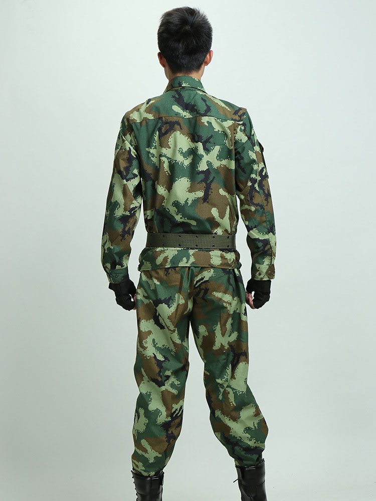 军迷装备05消防数码迷彩服 男女同款 吸湿排汗 网格丛林服 作训服.