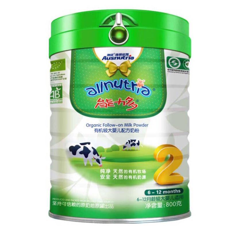 澳优能力多有机较大婴儿配方奶粉2段800g