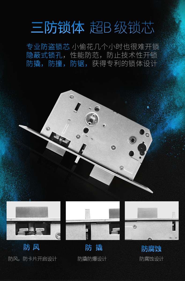 yale耶鲁指纹锁密码锁电子智能锁家用防盗门锁大门木门锁ymf40适配