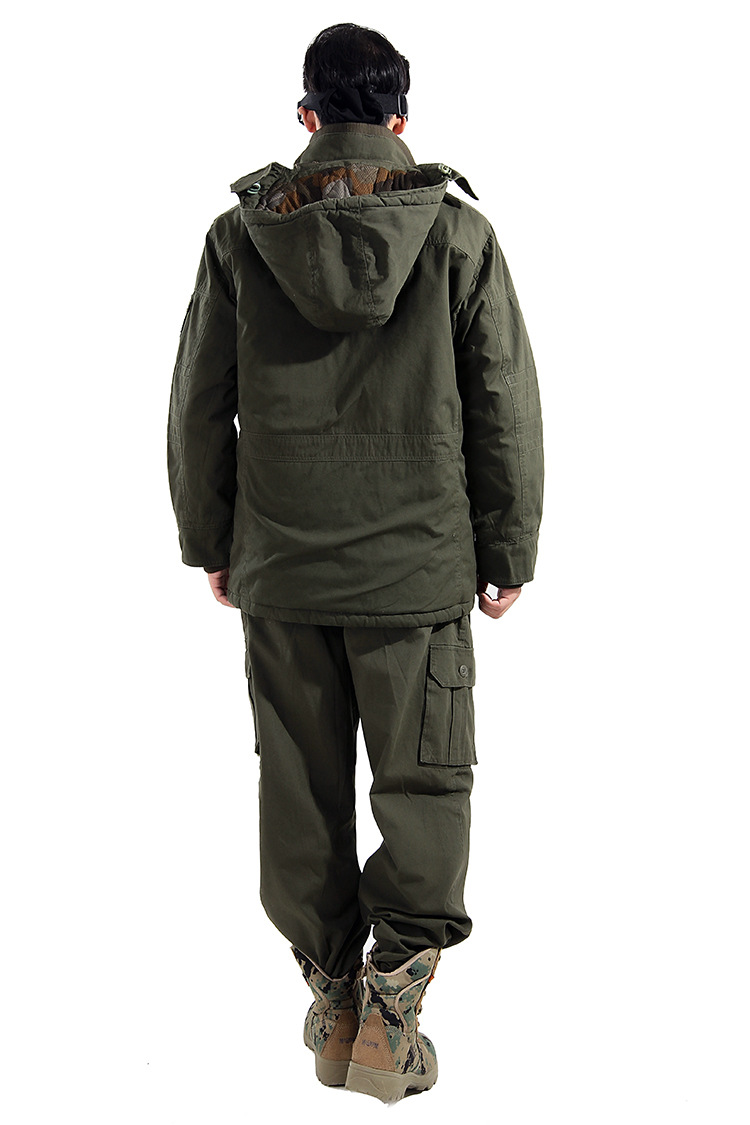 运动户外07式户外冬季纯色大衣迷服耐磨作训服纯棉迷彩大衣