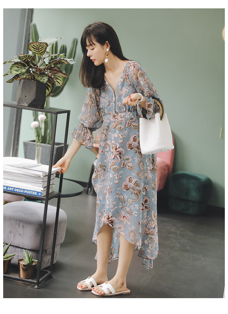 孕妇装夏装孕妇春装孕妇连衣裙中长款雪纺裙子夏装时尚