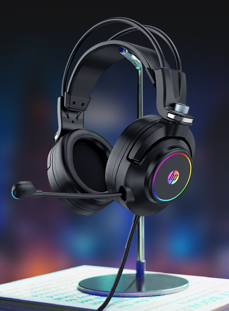 惠普gh10头戴式电脑耳机有线耳麦游戏专用电竞吃鸡带麦麦克风笔记本