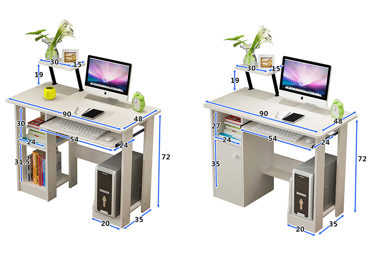 家用台式电脑桌卧室组装小型单人办公桌子多功能中学生学习写字台