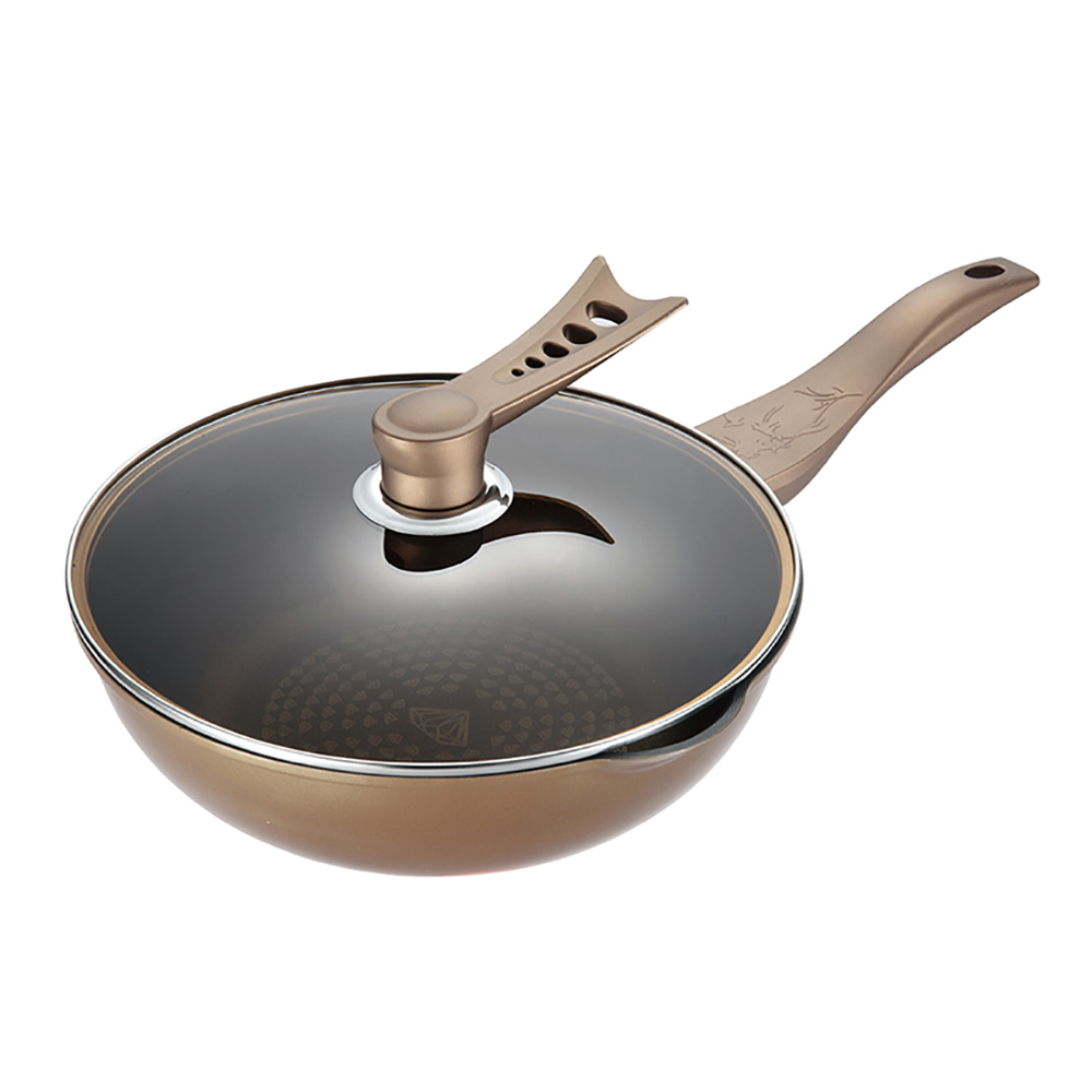 德世朗(deslon) 锅具 dtj-c502-陶晶钻石聚能炒锅 30cm