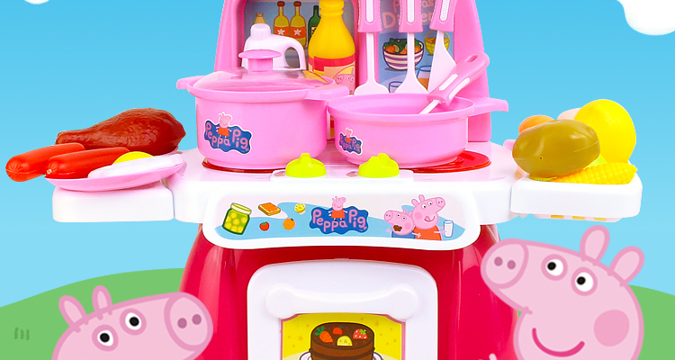 peppapig小豬佩奇兒童過家家玩具 佩佩豬餐具臺佩奇廚房做飯煮飯玩具