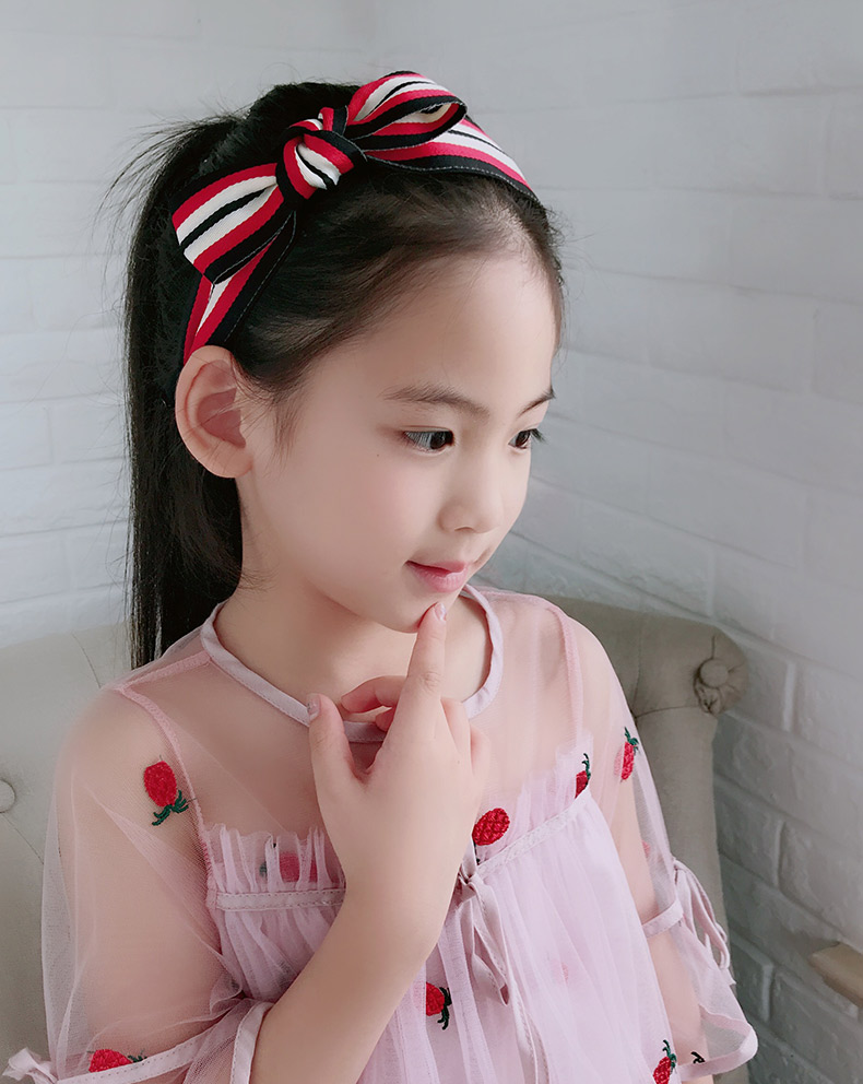 韩版时尚儿童头箍女孩饰头饰蝴蝶结女生带中大童箍布艺卡