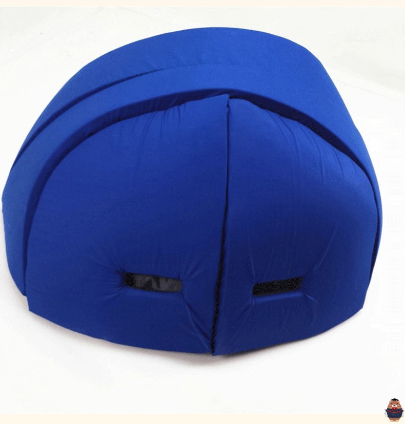 睡觉头套睡眠枕头打呼噜睡眠眠头罩带枕套蓝色