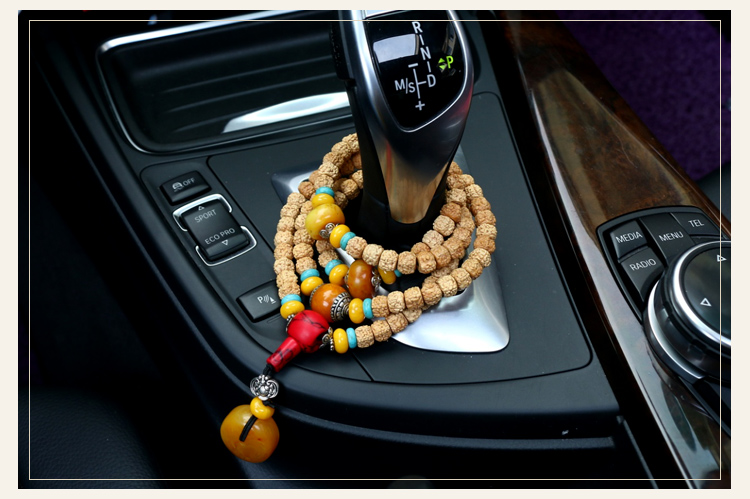 汽车挂车挂饰星月菩提颗正月高密顺白星月菩提子佛珠手串手链男女款档