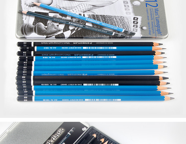 施德楼 Staedtler 笔类100g12 S1 施德楼 Staedtler 素描铅笔套装100 100b绘图绘画素描铅笔铁盒装100g12 S1 价格图片品牌报价 苏宁易购苏宁自营