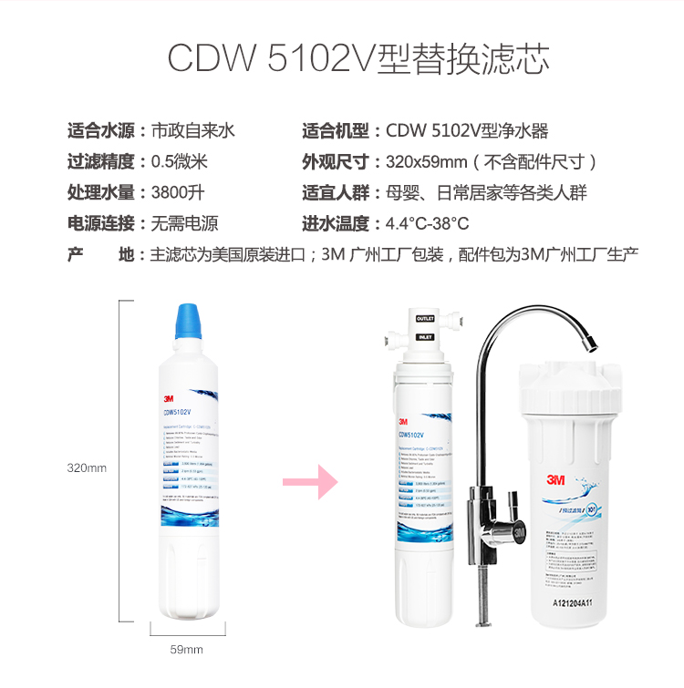 3M C-CDW5102V原装替换滤芯