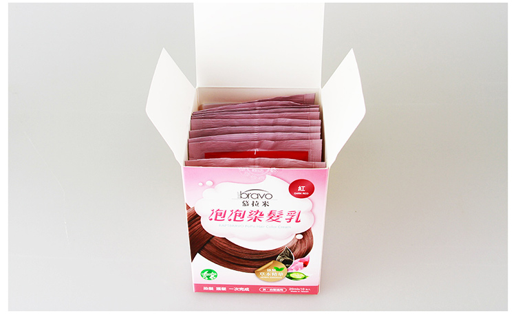 台湾进口慕拉米泡泡染乳染剂泡沫染遮白男女用染膏