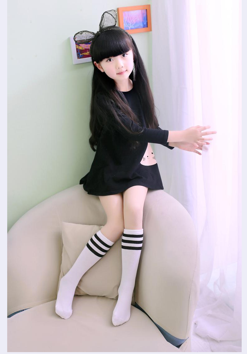 2020款春夏学生纯棉中筒袜子童高长筒袜韩国足球袜儿童韩版运动棉袜