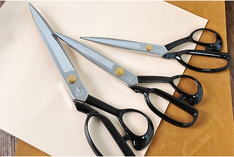 裁缝剪刀家用可调节铜制铆钉锰钢剪刀缝纫裁布服装剪9寸炫彩塑柄颜色