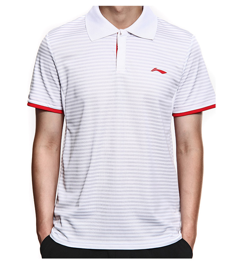李宁运动polo衫男士短袖翻领t恤夏季透气速干上衣羽毛球训练服装