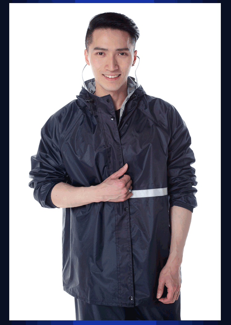 (秋季上新)加厚摩托车雨衣雨裤套装分体时尚男女士分体骑行雨衣套装