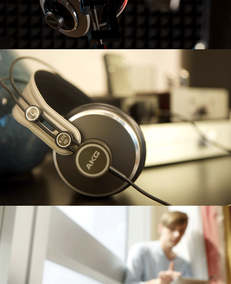 akg/爱科技 k272hd 头戴式专业录音级hifi发烧音乐耳机