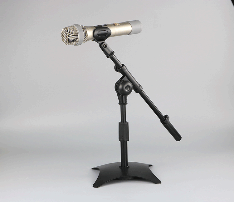 话筒架加重麦克风底座架有线无线电容话筒支架通用桌面角度可调