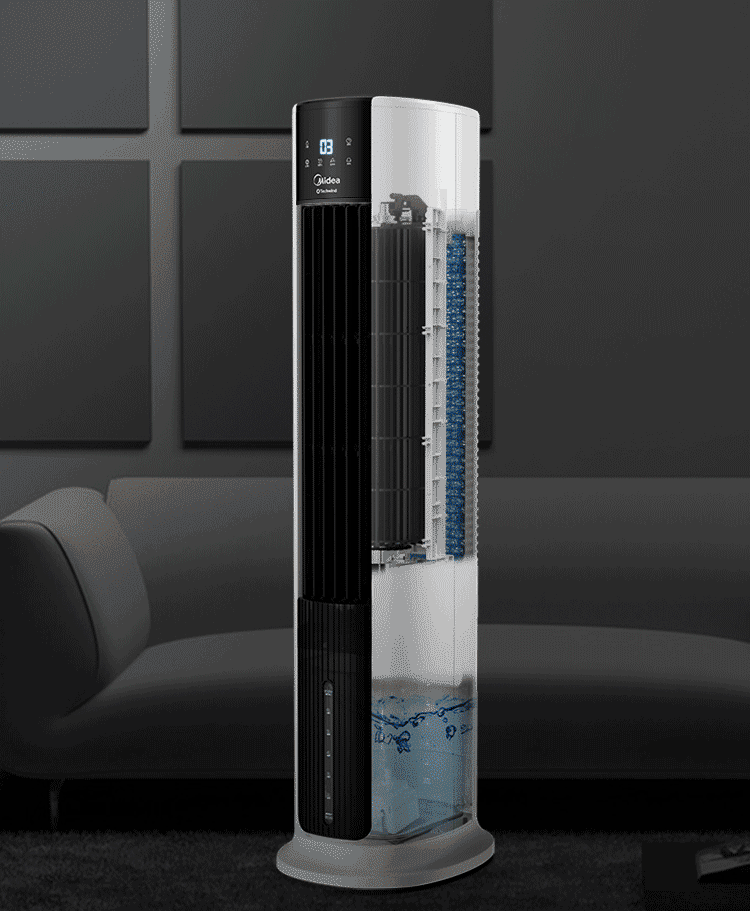 美的midea冷风扇aac12ar单冷空调扇快速制冷塔扇7l大水箱广域送风遥控