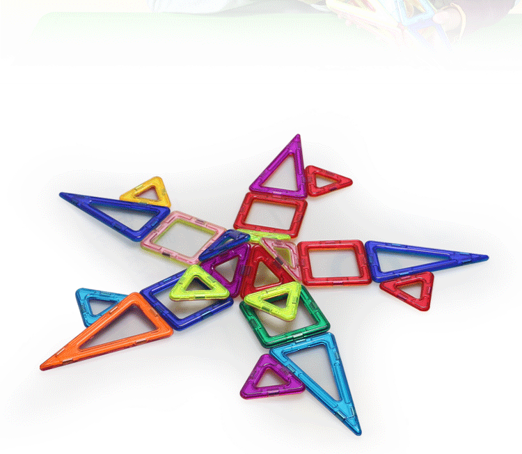 悦乐朵儿童磁力片积木58件套百变提拉磁铁拼装建构片磁性套装早教玩具