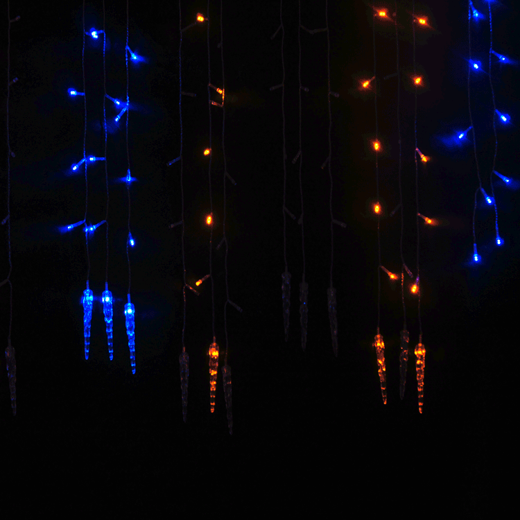 梅嘉林led彩灯闪灯串灯 窗帘灯冰条灯满天星节日婚庆摄影出口美规110v