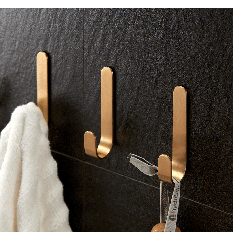 网红铜小挂钩玄关厨房墙壁单个粘钩家用北欧装饰衣帽挂钩免打孔 封后