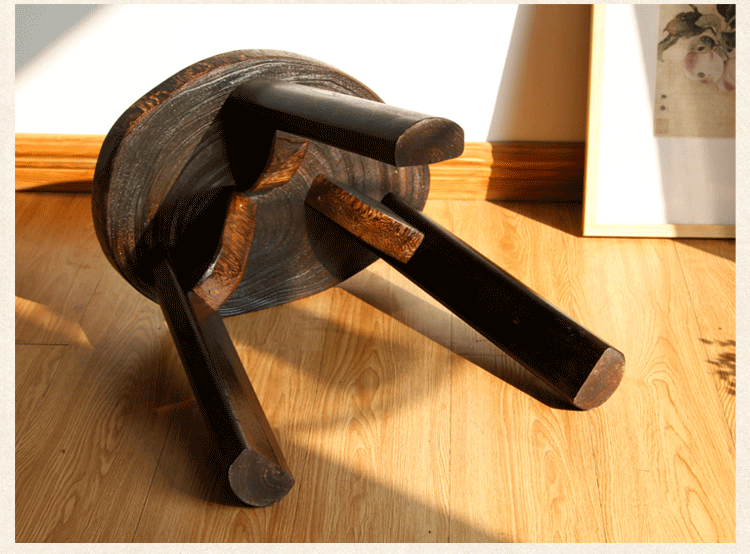 日式实木小圆凳儿童矮凳三脚凳换鞋凳洗衣凳小板凳家用茶几凳子