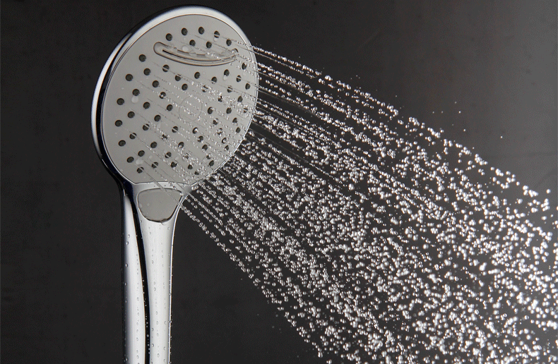 easo英仕卫浴瀑布水淋浴花洒套装三功能带下出水可升降花洒