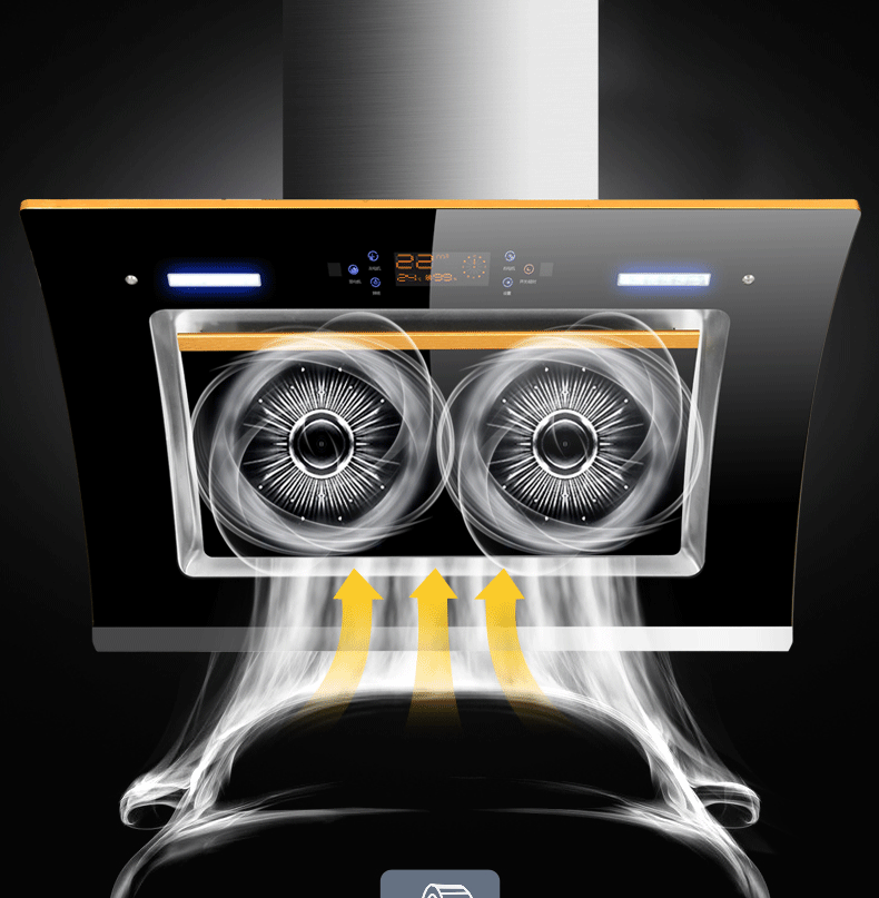 油烟机家用厨房吸油机大吸力侧吸式油畑机小型抽油烟机普通双电机带