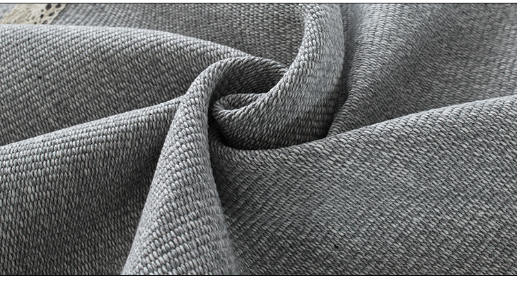 灰色老粗布棉麻防滑沙垫四季通用布艺客厅坐垫实木简约沙套