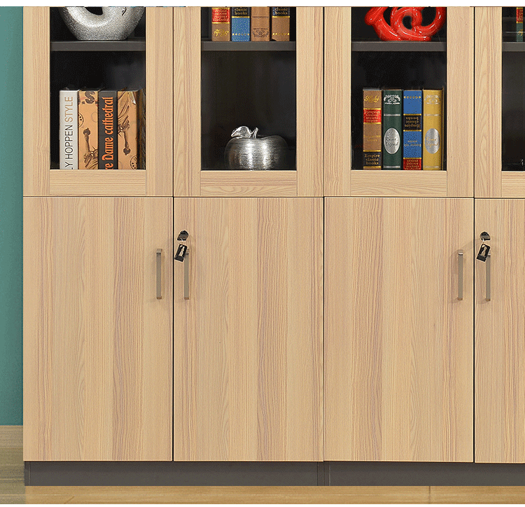 鑫环境办公室木质文件柜员工资料柜子档案柜储物柜书柜定制更衣柜玻璃