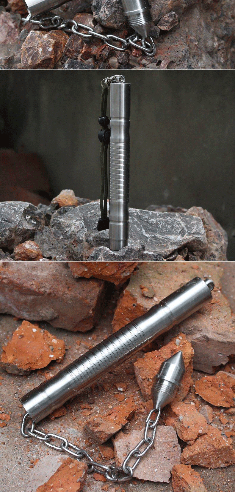 美式防身棍自卫三节防身武器用品防卫器材打架棍子甩鞭伸缩多功能