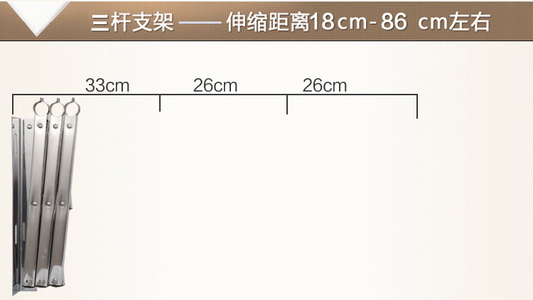 对比a加厚三杆四杆户外推拉折叠全铝合金晾衣架晒衣架挂衣架阳台伸缩