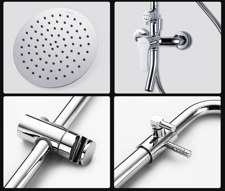 箭牌(arrow)淋浴花洒ae3309d arrow箭牌卫浴淋浴花洒套装可升降挂墙式