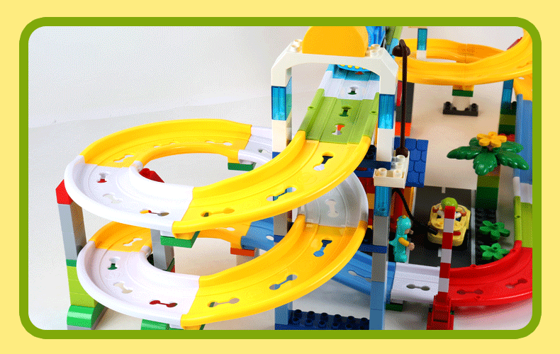费乐200颗粒云霄飞车轨道大颗粒积木(彩盒装) 拼装玩具男孩女孩3-6岁
