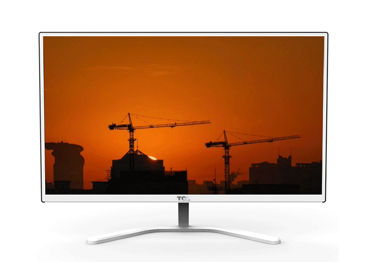 tcl t22m3 22英寸高清4000:1高对比广视角电脑显示器(白色 银色)