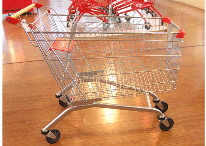 欧式市购物车仓库商场运输车手推车物业大卖场库房便利店推车买菜车